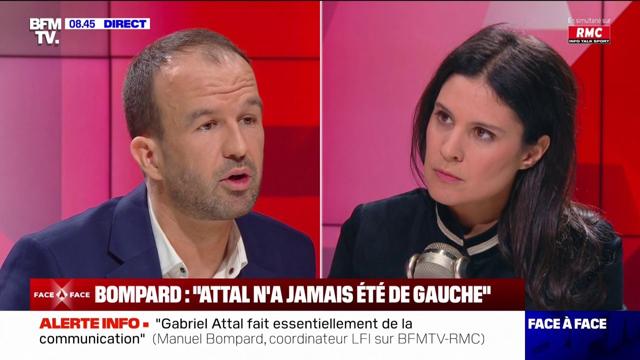 Pour Manuel Bompard, Gabriel Attal n'a "jamais été" de gauche