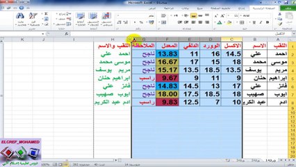 دروس الاكسل للمبتدئين║تطبيق دالة نزع الفراغ في جدول الاكسل║الدرس 05
