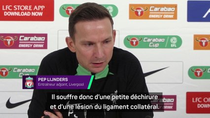 Lijnders annonce Alexander-Arnold blessé et out pour 3 semaines