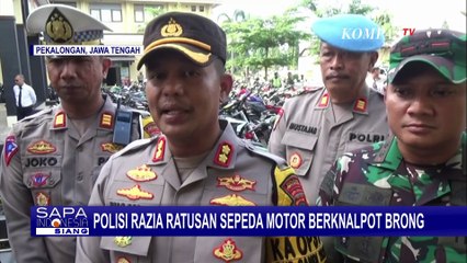 Descargar video: Jadi Keluhan Masyarakat Pekalongan, 11.000 Knalpot Brong Hasil Razia Dimusnahkan