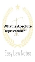 Absolute Deprivation