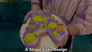 A shape Cake Design | Alphabet Cake Design | Monogram Cake | Alphabet Cutting Techniques |