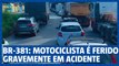 Motociclista fica gravemente ferido após bater na traseira de carreta na BR-381