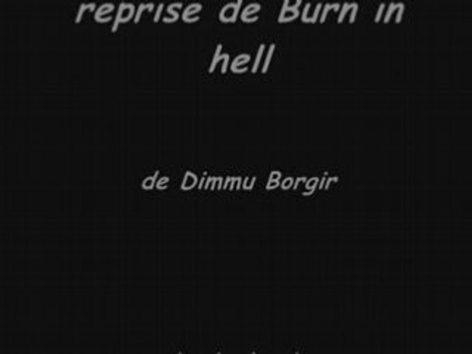 Burn in hell