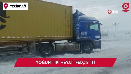 Tekirdağ'da göz gözü görmüyor: Birçok mahallenin yolu kapandı, araçlar yolda kaldı