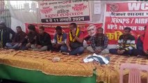 Railway workers are on serial hunger strike for their demands, public meeting today
