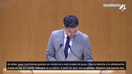 Rufián, al PP: "¿No les da vergüenza andar en estas mientras tienen a la gente recogiendo plástico en las costas de Galicia?"
