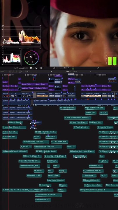 Editing Timeline - QATAR AIRWAYS  |  BRAM HANSEL  | Everyday Inspiration For Artists