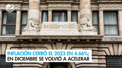 Inflación cerró el 2023 en 4.66%; en diciembre se volvió a acelerar