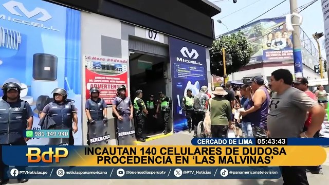 Comerciantes de las Malvinas se enfrentaron a policías para evitar incautación de 140 celulares