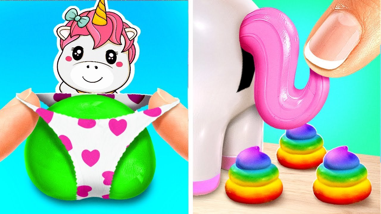 Diy Unicorn Squishy *Rich Vs Poor Unicorn Fidgets *
