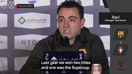 Xavi hoping Supercup can be a turning point for Barca