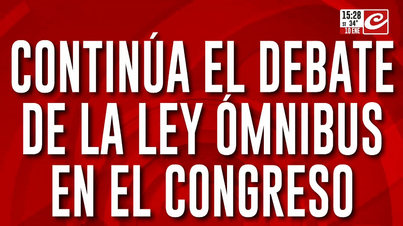 Continúa el debate de la ley ómnibus en el Congreso - Vídeo Dailymotion
