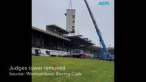 Judging tower removed at Warrnambool Racing Club - January 2024