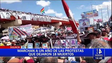 Juliaca: Realizan marcha a un año de protestas que terminaron con 18 muertos