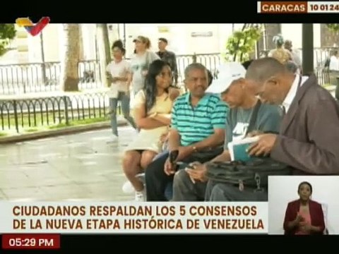 Venezolanos respaldan los 5 consensos establecidos por el Presidente Nicolás Maduro