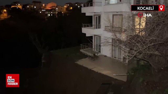 Kocaeli'de inşaat alanında toprak kayması: 1 bina boşaltıldı