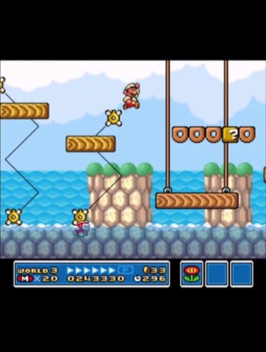 Super Mario Bros 3 Mundo 3 Nível 2 all Stars snes nintendo