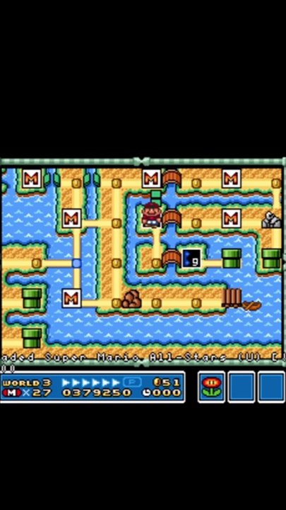 Super Mario Bros 3 Mundo 3 Nível 8 all Stars snes nintendo