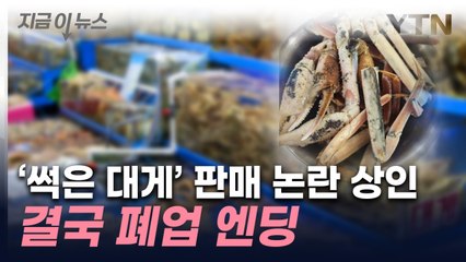 '썩은 대게' 논란에 결국 퇴출..."노량진 수산시장 이미지 훼손" [지금이뉴스] / YTN