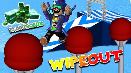 10000 ROBUX İÇİN PARKUR KAPIŞMASI | ROBLOX WİPEOUT | @BUSEDUYGU @takmelbiselioyuncu5215