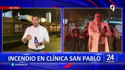 Surco: Incendio de grandes proporciones se registra en la clínica San Pablo