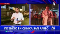 Surco: Incendio de grandes proporciones se registra en la clínica San Pablo