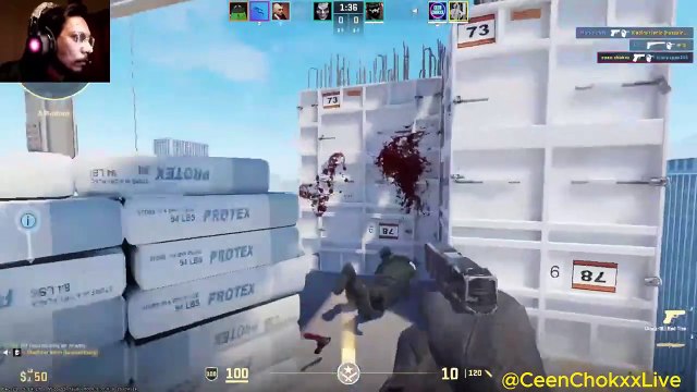 CS2 Pro Clutch 1 Vs 5 Vertigo Pistol Round Ceen Chokxx Live Streaming Clip 2024 #pistolclutch #cs2