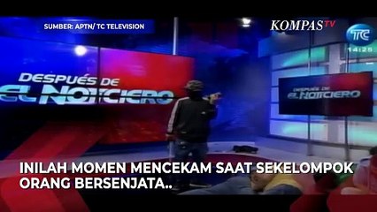 Mencekam! Momen Stasiun TV Ekuador Diserang Kelompok Bersenjata saat Siaran Langsung