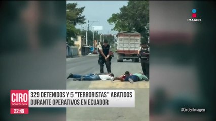 Van 329 detenidos por el Ejército de Ecuador y 5 terroristas muertos