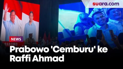 Pendukung Lebih Histeris Lihat Raffi Ahmad, Prabowo 'Cemburu': Emang Dia Lebih Ganteng dari Aku?