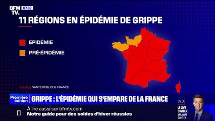 11 régions en phase épidémique de grippe