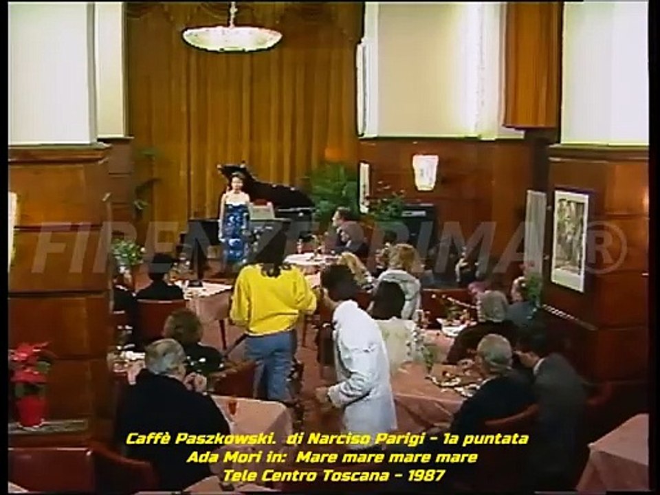 Caffè Paszkowsky. di Narciso Parigi - Ada Mori in  Mare mare mare mare. Tele Centro Toscana. 1987