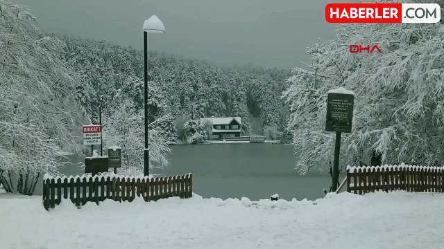Bolu Gölcük Tabiat Parkı Karla Kaplandı