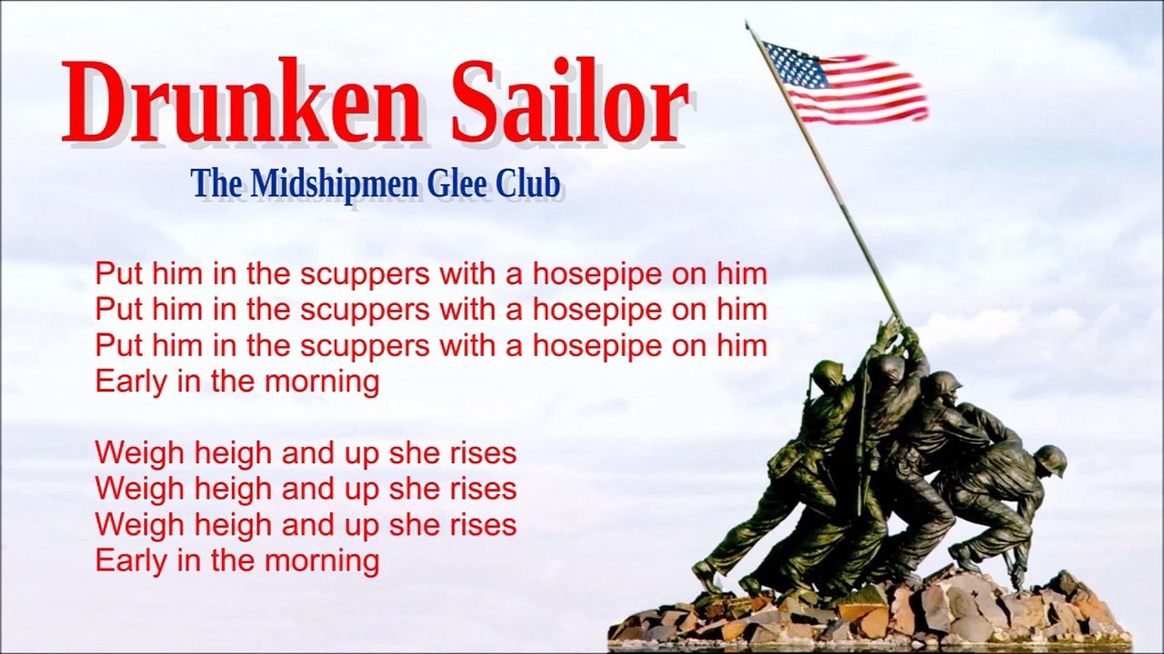 Drunken Sailor with lyrics