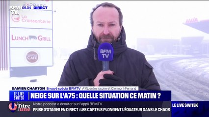 "On prend notre mal en patience": l'autoroute A75 entre Issoire et Clermont Ferrand est bloquée à cause de la neige