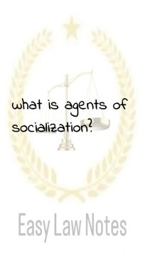 Agents of Socialization