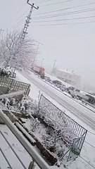 Sinop'ta kar sürücülere zor anlar yaşattı