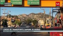 Por segundo dia, crimen organizado paraliza el transporte público en Acapulco