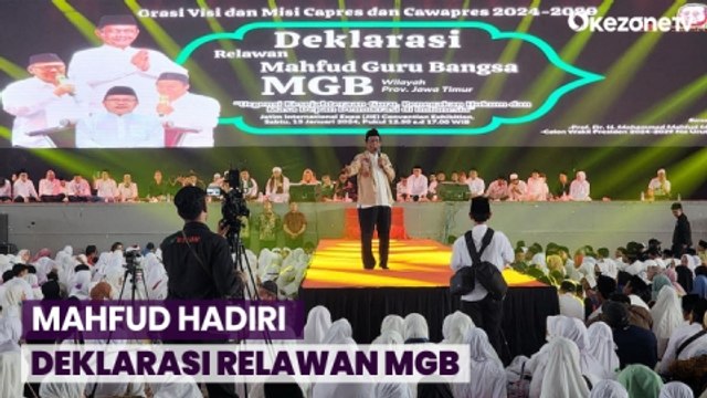 Mahfud MD Hadiri Deklarasi Relawan MGB di Surabaya, Jawa Timur