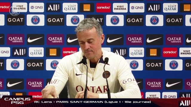 ️ Replay : RC Lens - Paris Saint-Germain : Conf de presse de Luis Enrique