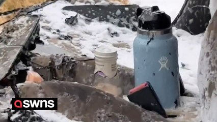 Woman's Hydroflask water bottle left unscathed by fire that totaled her car