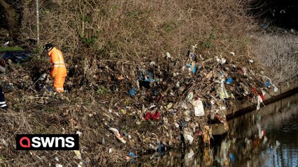 Floods leave river festooned with rubbish and looking like a 'Third World country'