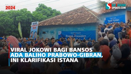 Viral Jokowi Bagi Bansos Ada baliho Prabowo-Gibran, Ini Klarifikasi Istana