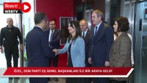 Özgür Özel, DEM Parti Eş Genel Başkanları Hatimoğulları ve Bakırhan ile bir araya geldi
