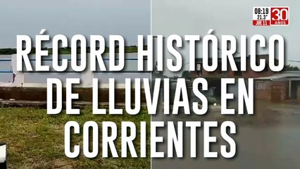 Récord histórico de lluvias provocan dramáticas inundaciones en Corrientes