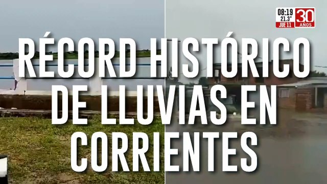 Récord histórico de lluvias provocan dramáticas inundaciones en Corrientes