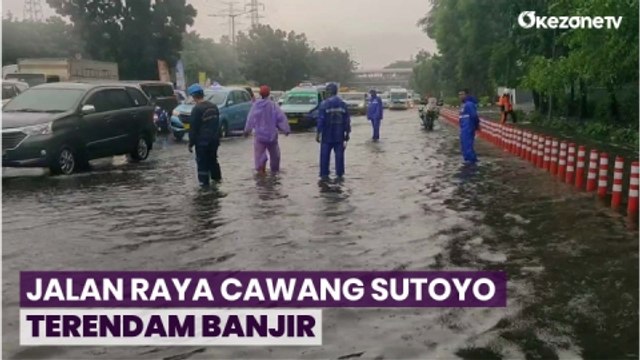 Akibat Hujan Deras, Jalan Raya Cawang Sutoyo Terendam Banjir