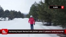 Sarıkamış Kayak Merkezi'nde pistten çıkan 3 yabancı turist kurtarıldı