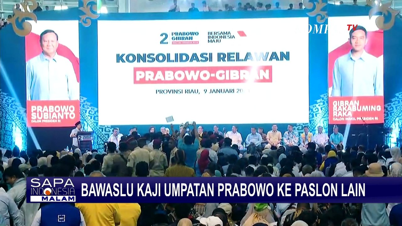 Bawaslu RI Sebut Umpatan Prabowo ke Paslon Lain Termasuk Pelanggaran Pidana Pemilu!